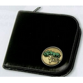 Leatherette CD Case w/ Zipper Closure